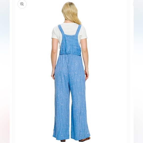 Yak & Yeti Boho Overall Hippie Multi Dot Dye Sky Blue NWT. Various Sizes. 25111 - Picture 2 of 2